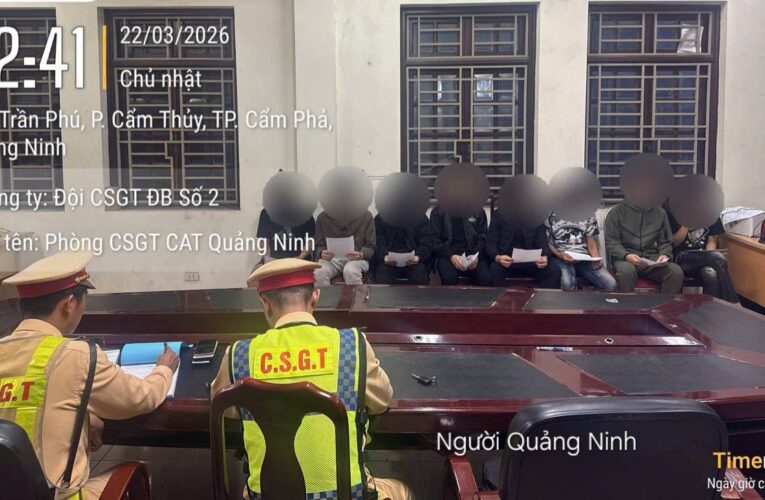 Xác minh 8 đối tượng hay tụ tập đánh võng trên đường bao biển Hạ Long