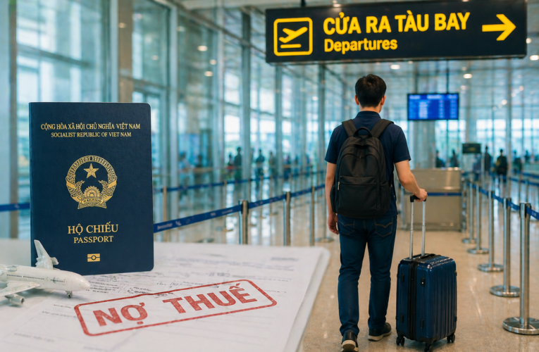Nợ thuế 1 triệu đồng cũng có thể bị hoãn xuất cảnh